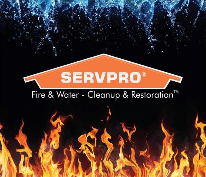 Servpro Logo with Water and Flames